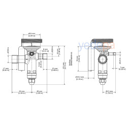 Danfoss TGE Thermostatic Expansion Valve - R404A / R507A, Externally Equalised, Balanced Port, 5/8" x 7/8" Solder - 31 kW - Part No: 067N6158