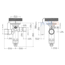 Danfoss TGE Termostatik Genleşme Valfi - R410A, Dış Dengeli, Dengeli Port, 7/8" x 1 1/8" Lehimli - 110 kW - Parça No: 067N9285