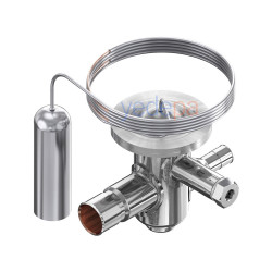 Danfoss TUB Thermostatic Expansion Valve - R134a / R513A, Internally Equalized, 1/4" x 1/2" Solder (ODF) - 2.1 kW - Part No: 068U2561