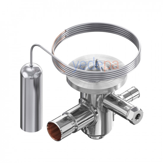Danfoss TUB ტრვ (ტერმორეგულირებადი ვენტილი) - R134a / R513A, შიდა გათანაბრებით, 1/4" x 1/2" სარჩილავი (ODF) - 2.1 kW - არტიკული: 068U2561