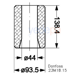 Danfoss 48-DA 023U5380 Filter Drier Cartridge - Compressor Burnout and Acid Removal