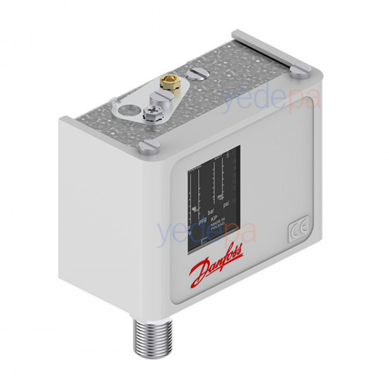 Danfoss KP5 პრესოსტატი (წნევის რელე) 060-117366 – SPDT, 8 - 32 bar, ხელით გადატვირთვა, IP30