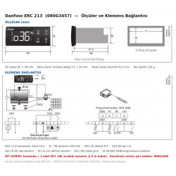 Danfoss ERC 213 Digital Thermostat Kit (080G3457) – 230V, 3 Relays, 2 x NTC 10k Sensors Included