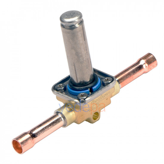 Danfoss EVR 3 Solenoid Valve - NC, Solder ODF, 3/8 in - Brass Body - Part No: 032F1204