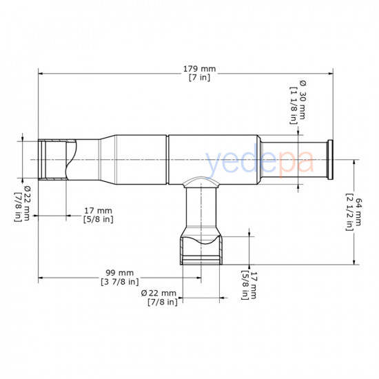 Danfoss KVL 22 Crankcase Pressure Regulator – 7/8" ODF, 3.2 m³/h, 18 bar, 0.2-6 bar Setting Range