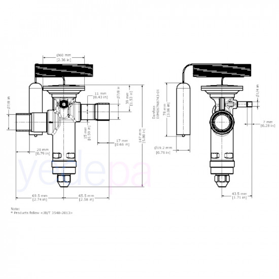 Danfoss Sıcak Gaz Bypass Regülatörü TGHE Modeli 067N8321