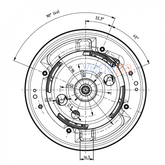 Domel 440.3.606-7 მტვერსასრუტის მოტორი – 2100W, 240V