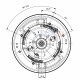 Domel 440.3.606-7 მტვერსასრუტის მოტორი – 2100W, 240V
