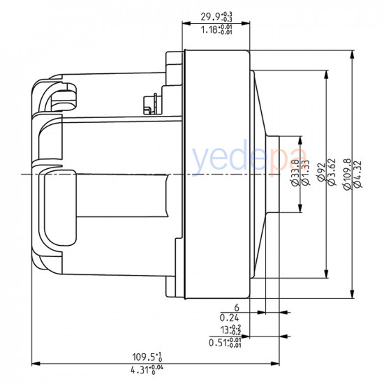 Domel 463.3.201-11 Vacuum Cleaner Motor 1600W