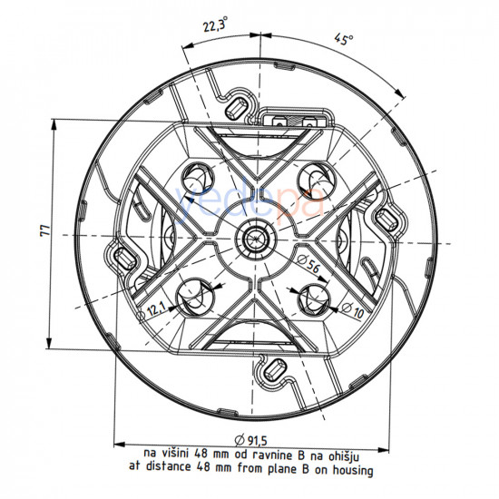 Domel 463.3.270-51 850W Elektrikli Süpürge Motoru