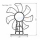 EC Q FAN 8W - 85-265VAC, 1550 RPM ენერგოეფექტური ფეხებიანი გაგრილების ვენტილატორი