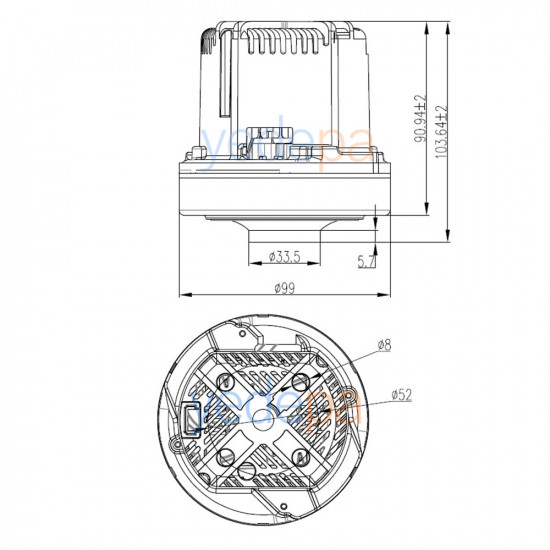 მტვერსასრუტის მოტორი 600W - Rowenta, Fakir, Philips, Beko თავსებადი