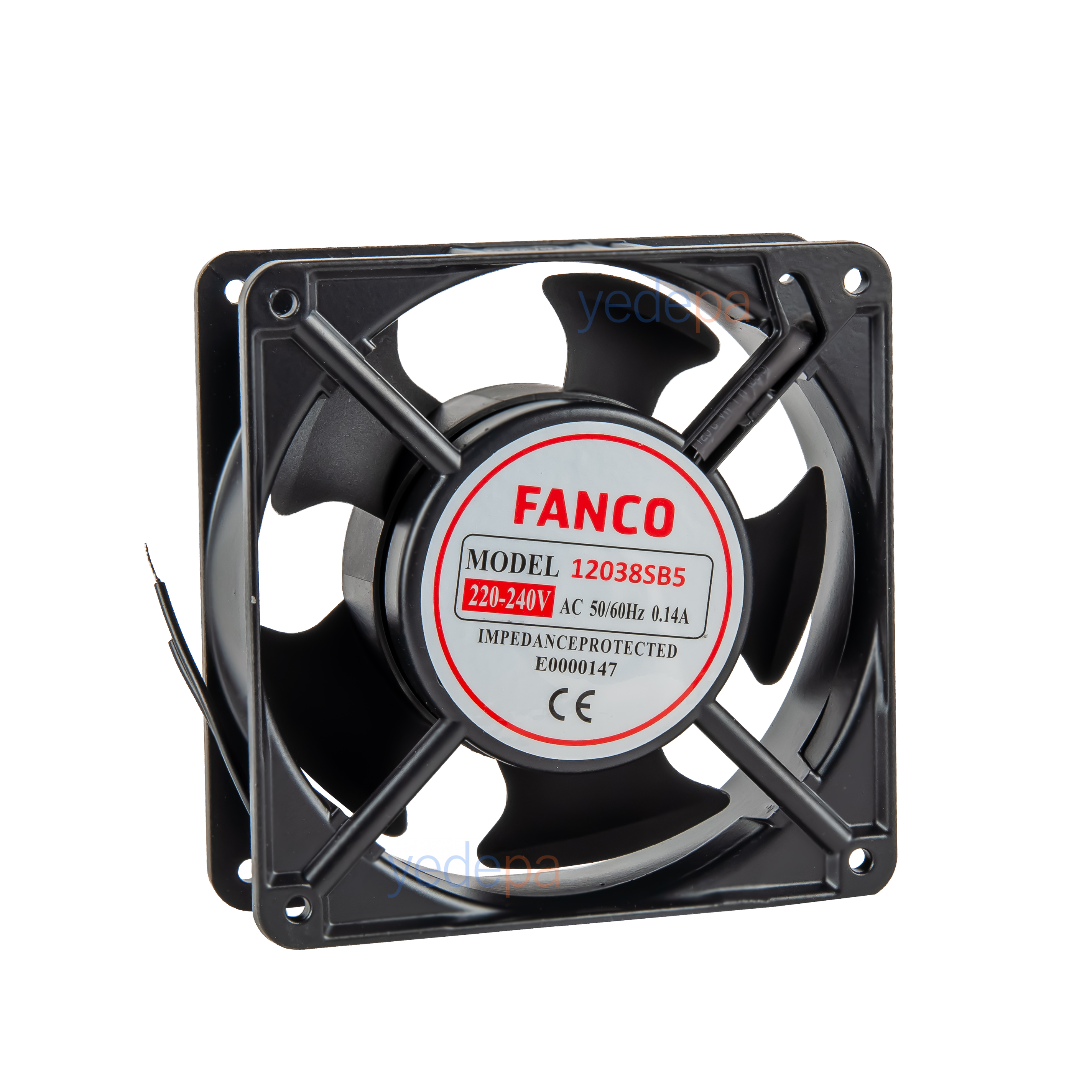 FANCO 12038SB5 120x120x38mm 220V Kare Fan Yağlı Yataklı | Yedepa