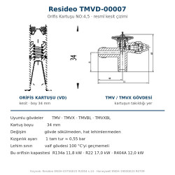 Resideo (Honeywell) TMVD-00007 Orifis Kartuşu NO:4,5 – TMV/TMVX Genleşme Valfi, R404A 12,0 kW