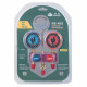 Hongsen HS-M02 2-Valve Manifold Set - Compatible with R134A, R22, R32, R410