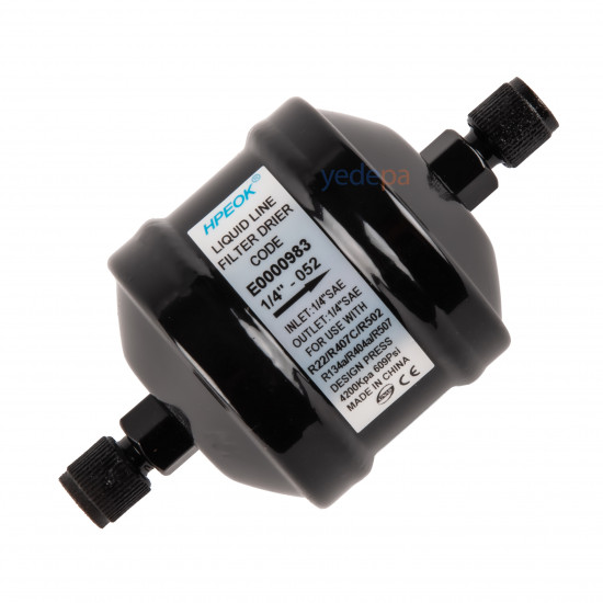 Hpeok PKEK-052 Liquid Line Filter Drier | 1/4" Flare Connection | R134a, R22, R410A, R407C, R404A, R502 Compatible