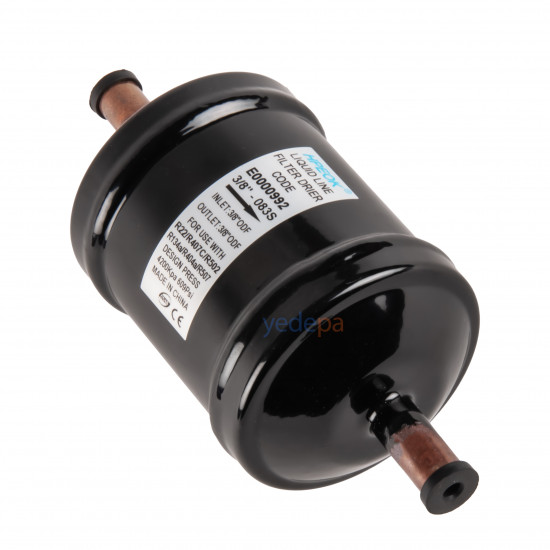 Hpeok PKEK-083S Liquid Line Filter Drier | 3/8" Solder Connection | R134a, R22, R410A, R407C, R404A, R502 Compatible