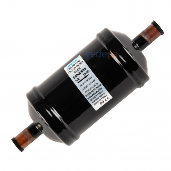 Hpeok PKEK-164S Liquid Line Filter Drier | 1/2" Solder Connection | R134a, R22, R410A, R407C, R404A, R502 Compatible
