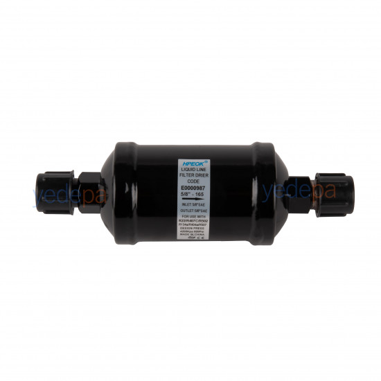 Hpeok PKEK-165 Liquid Line Filter Drier | 5/8 inch SAE Flare, Solid Core | Compatible with R134a, R22, R407C, R404A, R507, R502