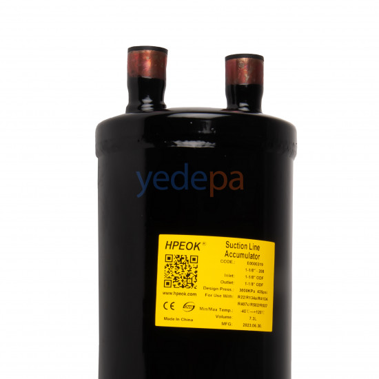 HPEOK PKQ-208 1 1/8" Liquid Separator Suction Line Accumulator