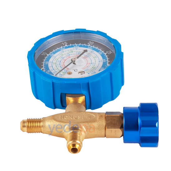 HS-466 NAL Single Manifold Gauge - Low Pressure Gauge | R134, R22, R410, R404