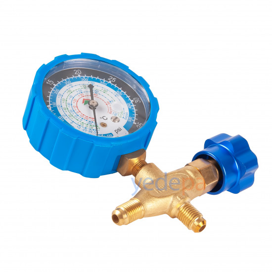 HS-466 NAL Single Manifold Gauge - Low Pressure Gauge | R134, R22, R410, R404