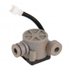 Huadi Water Flow Sensor (Flow Turbine) – L-Threaded Push-Fit Connection Gray Body – Water Heater Compatible