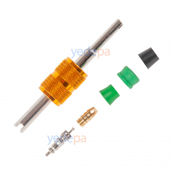 HVAC Gasket + Valve Core + Key Set - Small - for Air Conditioning and Refrigeration Systems