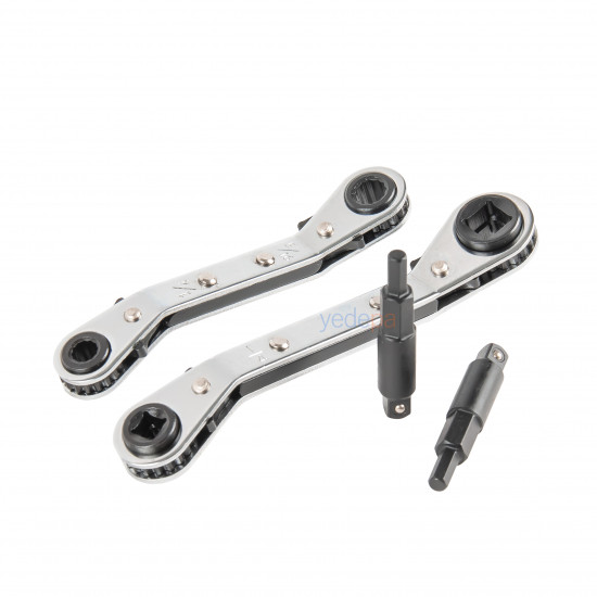 HVAC Klima Servis Cırcır Anahtarı Seti (1/4" - 3/8" ve 5/16" - 1/4")