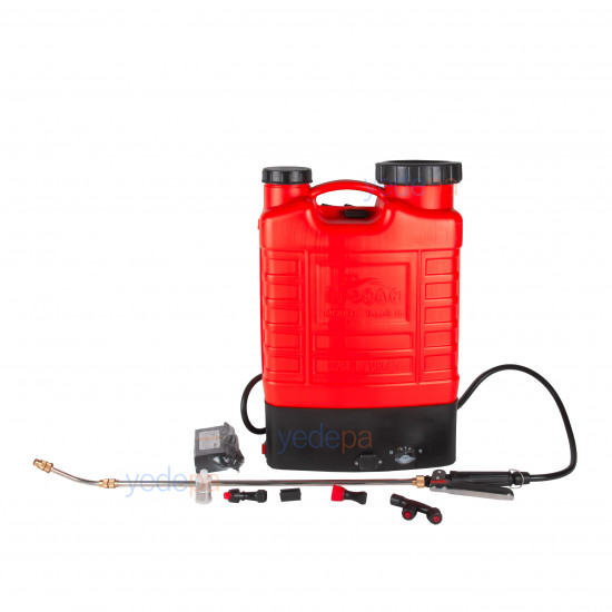 İLPOSAN POWER 16L Battery-Powered AC Cleaning Pump 16 L – Rechargeable Backpack Type, 12 m Spray Range, 8 Hours Run Time, with Tank Filter
