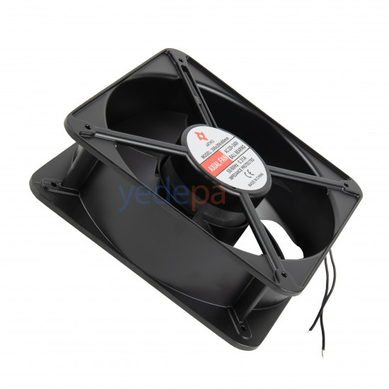კვადრატული ვენტილატორის მოტორი (200×200×60 მმ – 75W – AC 220–240V – 0.31A – ბურთულიანი საკისრით) | აქსიალური ვენტილატორი