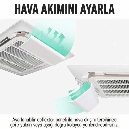 Kaset Tipi Klima Hava Yönlendirici Aparat - Tek Kanat (58 cm)