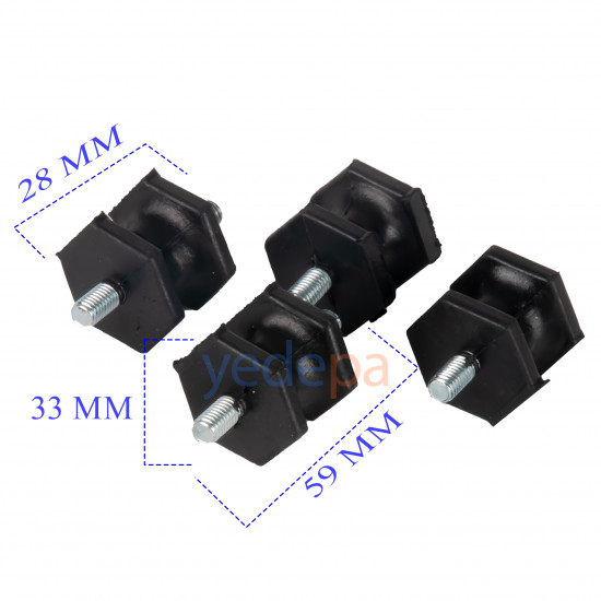 Air Conditioner Bracket Anti-Vibration Rubber Pad 35x30x2 (Pack of 4)