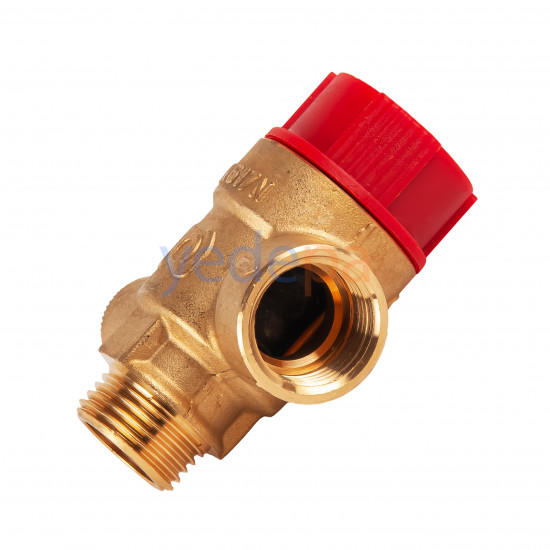 Novasfer 3 Bar Combi Boiler Safety Relief Valve (Pressure Gauge Connection 1/2 Male) | Buderus Delta – Ariston Microtec TX Compatible