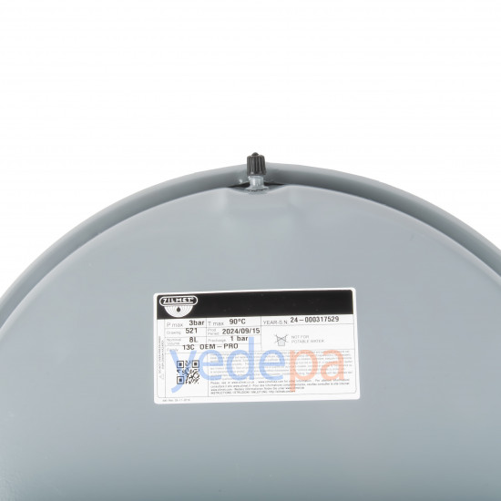 Ariston Egis, Egis Plus, Clas, Genus კატიოლის გაფართოების ბაკი 3/8" 8 L - Chaffoteaux, Bosch, Buderus, Ferroli თავსებადი (Zilmet)
