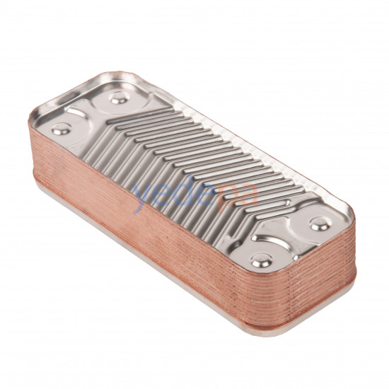Combi Boiler Plate Heat Exchanger - 154 mm, 16 Plates, ECA, Bosch, Viessmann and Alarko Serena Compatible