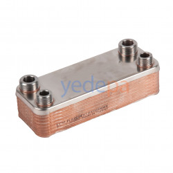 კატიოლის ფირფიტოვანი ტეპლოობმენნიკი - 190mm, 1/2-3/4 გარე რეზბიანი შტუცერით, 16 ფირფიტა - Alarko, Ferroli თავსებადი