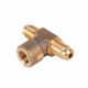 Pressure Gauge Tee - Forged Brass 1/4" Flare Connection