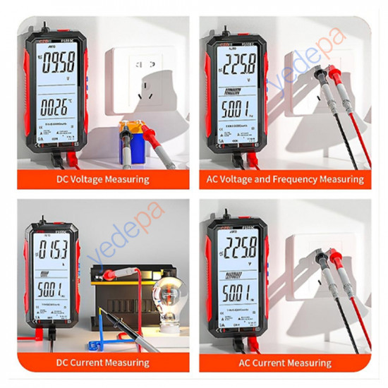 Neoteck USB Rechargeable Multimeter 6000 Counts Digital Voltmeter