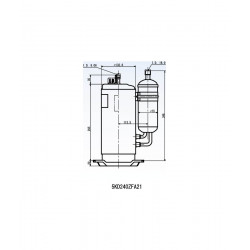 Panasonic 5KD240ZCA21 DC ინვერტორული როტორული კომპრესორი – 2 HP / 24.000 BTU, R410A
