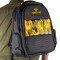 Perfect-Bag S001 ხელსაწყოების ზურგჩანთა – წყალგაუმტარი PVC დაფარვით, 17 ჯიბით, ლეპტოპის ან პლანშეტის განყოფილებით
