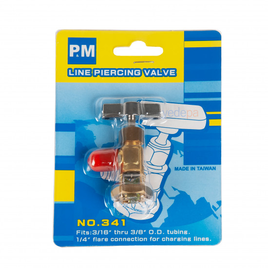 P&M 341 გამხვრეტი ვენტილი („ქურდი“ დასამუხტი ვენტილი) 3/16" - 3/8"
