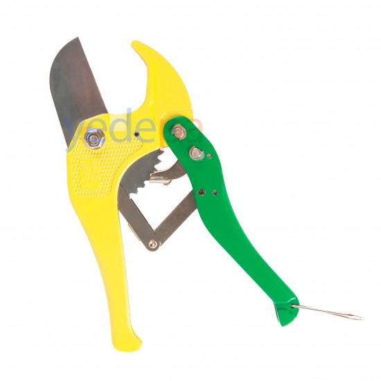 PVC Pipe Cutter - 42mm with Ratchet Mechanism, High-Carbon Steel Blade