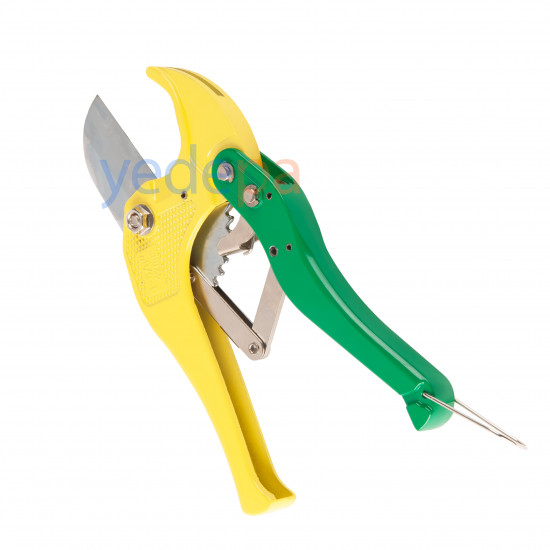 PVC Pipe Cutter - 42mm with Ratchet Mechanism, High-Carbon Steel Blade