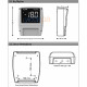 Rean RCR305-230 Dual Sensor Panel-Mount Cold Room Digital Thermostat (NTC Sensor Included)