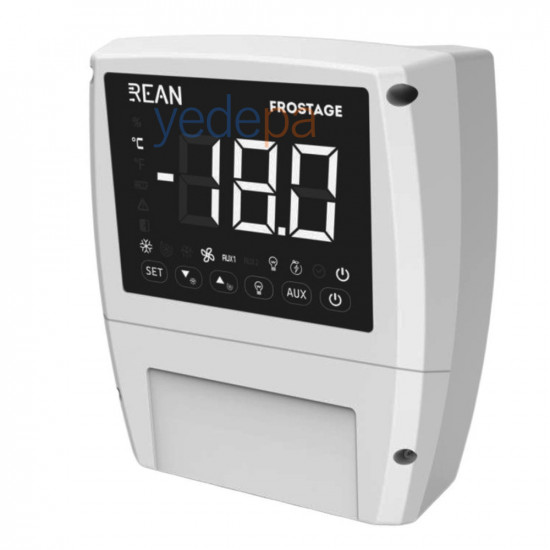 Rean RCR305-230 Dual Sensor Panel-Mount Cold Room Digital Thermostat (NTC Sensor Included)
