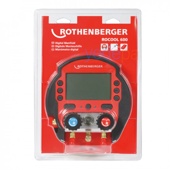 Rothenberger 1000000569 Rocool 600 Dijital Manifold Set + 1 Adet Probu