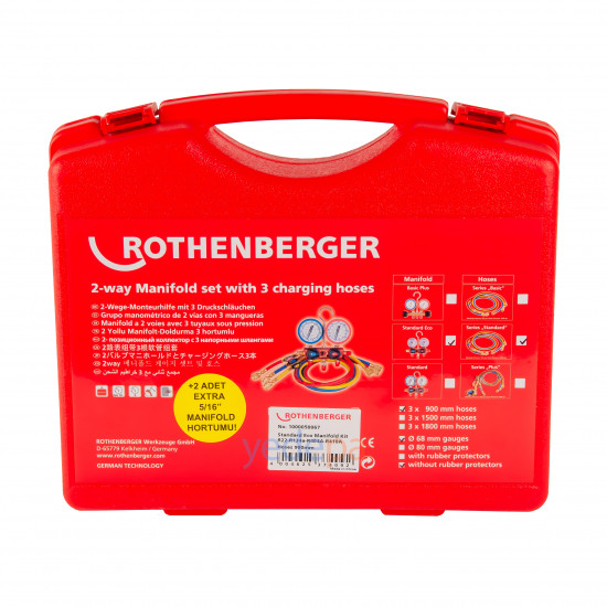 Rothenberger 1000050067 5 Hortumlu Manifold Seti (Çanta)