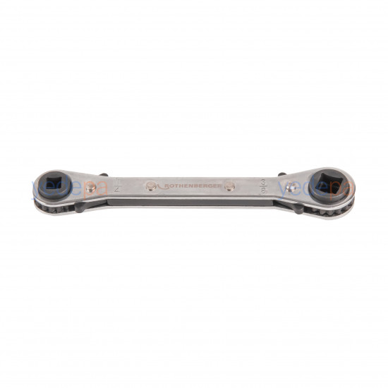 Rothenberger 1099931 Ratchet Wrench 1/4 - 3/16 - 3/8 - 5/16 inch – AC and Refrigeration Service Valve Wrench