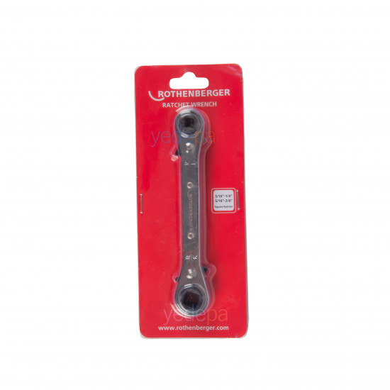 Rothenberger 1099931 Ratchet Wrench 1/4 - 3/16 - 3/8 - 5/16 inch – AC and Refrigeration Service Valve Wrench